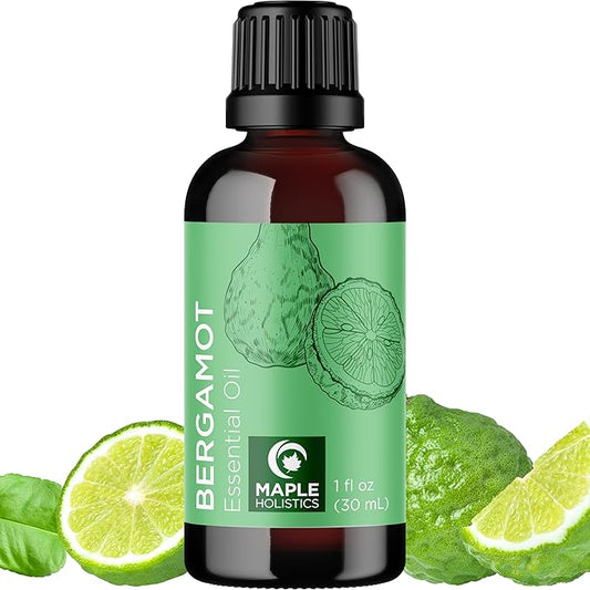 Bergamot Essential Oil for Diffuser Aromatherapy - 100% Pure Citrus Bergamot Oil for Hair Skin and Nails Plus Undiluted Relaxing Aromatherapy Essential Oil for Diffusers Baths and Topical Uses 1oz - Bloomnest