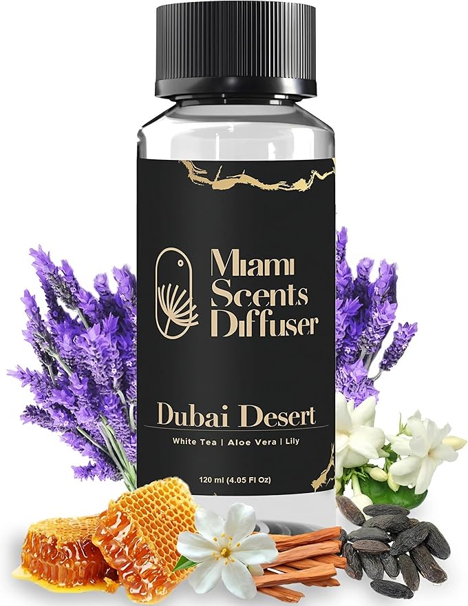 Dubai Desert - Dream On Inspired by Atlantis Dubai Hotel 4 FlOz - 120 m Essential Oils Aroma for Home Office Diffuser Luxury Fragance Refill Aromatherapy Fresh Blend of White Tea, Lily and Aloe Vera - Bloomnest