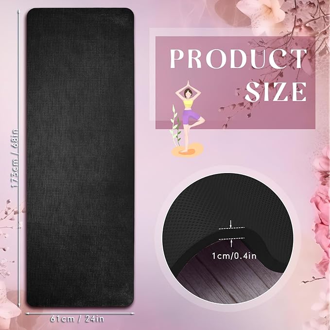 Timgle 6 Pcs 10mm Thick Yoga Mat Bulk, 68 x 24 Inches, Anti-Slip Tear-Resistant Exercise Mat for Adult Fitness, Stretching, Workout and Studio - Bloomnest