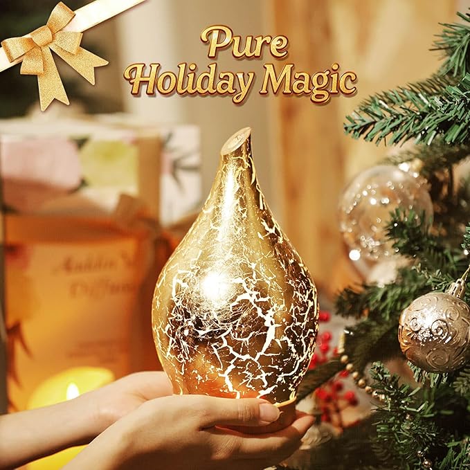 Porseme Essential Oil Diffuser Glass Aromatherapy Ultrasonic Humidifier, Air Refresh Auto Shut-Off, Timer Setting, BPA Free for Home Hotel Yoga Leisure SPA Gift 150ml Last 6H - Bloomnest