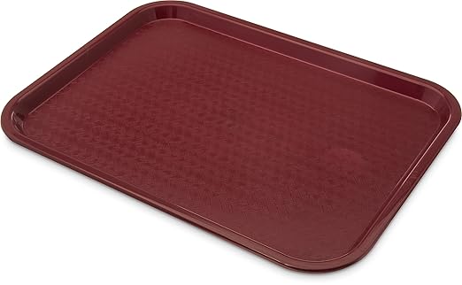 Carlisle FoodService Products CT121661 Café Standard Cafeteria / Fast Food Tray, 12" x 16", Burgundy - Bloomnest