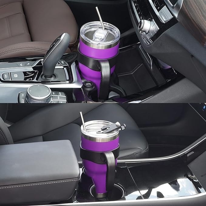 WETOWETO 30 oz Tumbler with 2 Lids and 2 Straws,18/8 Stainless Steel Vacuum Insulated Coffee Tumbler,Insulated Travel Mug Water Cup with Leak-Proof Straw Lid & Flip Lid (Purple, 1 Pack) - Bloomnest
