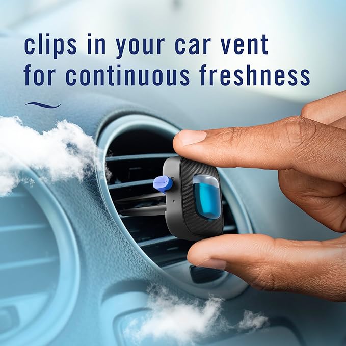 Febreze Car Air Freshener Vent Clip, Linen & Sky, 1 Count - Bloomnest