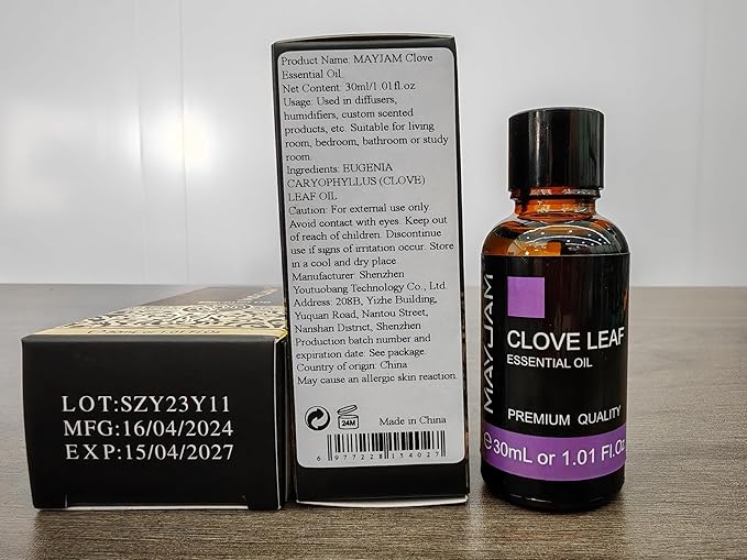 MAYJAM Clove Essential Oil, 1.01 FL.OZ Pure Essential Oils for Aromatherapy Diffuser, Great for DIY Candle and Soap Making(30ml) - Bloomnest