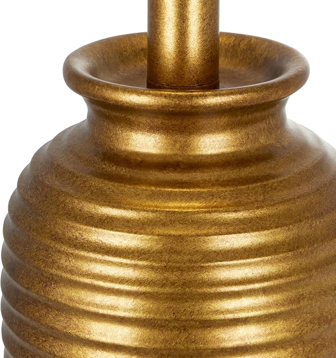 25" Retro Gold Farmhouse Jar Table Lamps Set of 2, 3 Way Touch Control Rustic Bedside Lamps with USB A+C Ports & AC Outlet, Pot Nightstand Lamps for Bedroom Living Room (LED Bulbs Included) - Bloomnest