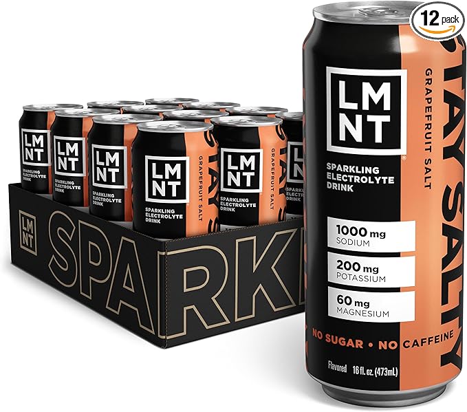 LMNT Sparkling Electrolyte Drink - Grapefruit Salt | 12-Count - Bloomnest