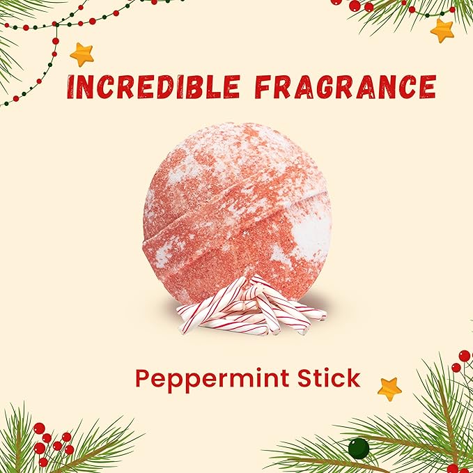 Christmas Bath Bomb for Kids with Surprise Bath Toys Inside (Gift Set) - Stocking Stuffers for Boys and Girls - Holiday Bubble Bath with Cheerful Scent, USA Made by Two Sisters - Bloomnest