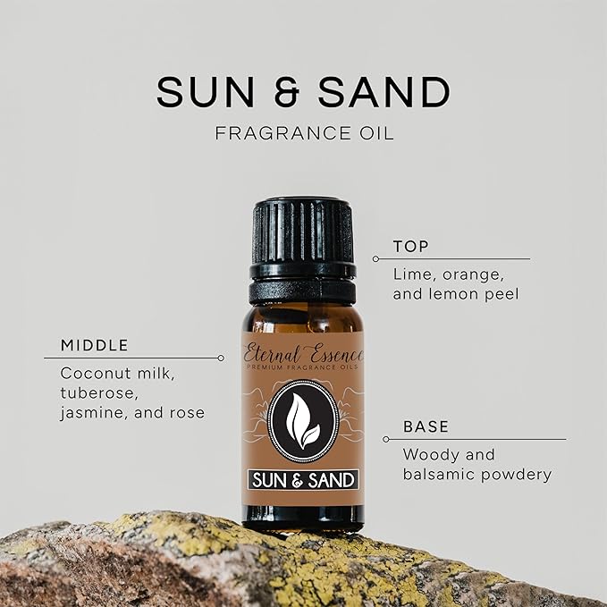 Eternal Essence Oils Sun & Sand 30ml Premium Fragrance Oil - for Candle, Soap Making, Aromatherapy, Diffusers, Home Care, & Humidifiers EternalEssenceOils