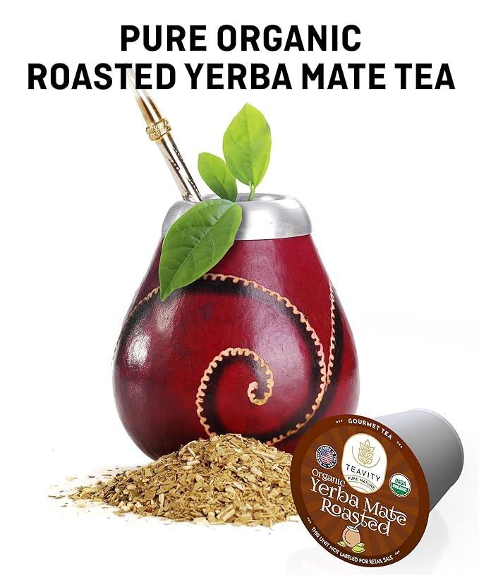Organic Yerba Roasted Mate Tea Pods for Keurig by Teavity (12 Tea Pods) - Bloomnest
