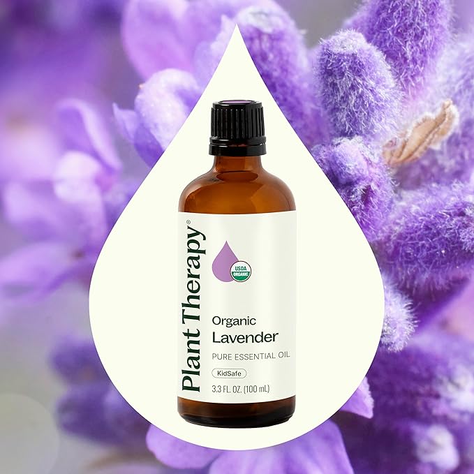 Plant Therapy Organic Lavender Essential Oil 100% Pure, USDA Certified Organic, Undiluted, Natural Aromatherapy, Therapeutic Grade 100 mL (3.3 oz) PlantTherapy