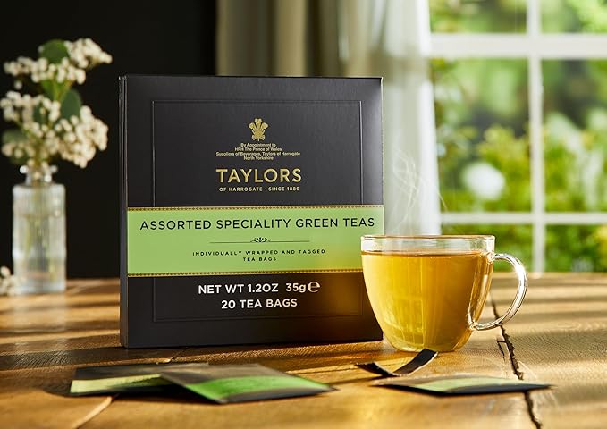 Taylors of Harrogate Assorted Green Teas, 20 Count (Pack of 2)