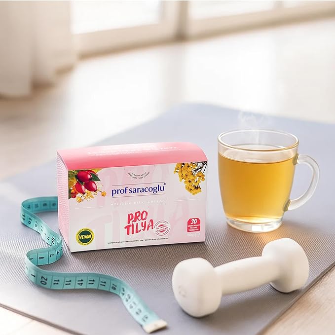 Prof Saracoglu 1 Box Pro-Tilya Herbal Tea – Caffeine-Free Herbal Blend with Natural Digestive Support, Caffeine-Free Metabolism Friendly Tea, 20 Tea Bags in Eco Resealable Box - Bloomnest