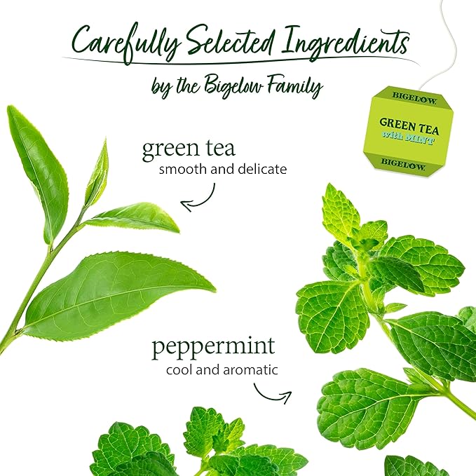 Bigelow Tea Green Tea with Mint, 20 ct - Bloomnest