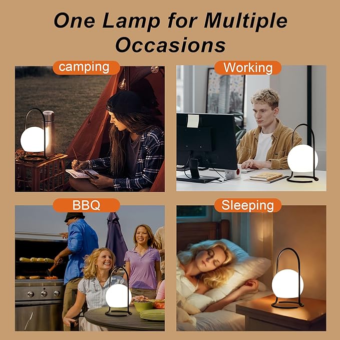 TRIROCKS Portable Cordless Lantern Outdoor Lanterns Waterproof 3-Mode USB Rechargeable Table Lamp with Remote Powerful 4000mAh Battery Powered Camping Lantern for Home Patio Bar Balcony Indoor Outdoor - Bloomnest