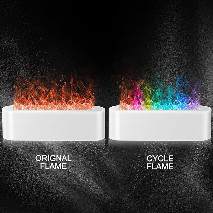 Flame Air Aroma Diffuser Humidifier, Upgraded 7 Flame Colors Aromatherapy Aroma Diffusers for Home, Bedroom, Office, Yoga, Timer & Waterless Auto Off 150ml - Bloomnest