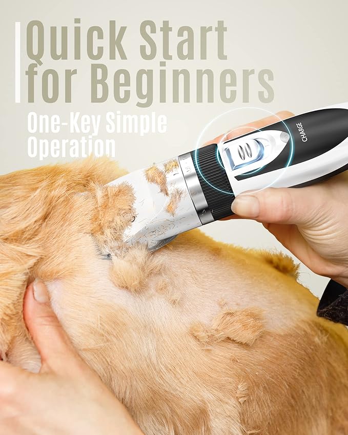 oneisall Dog Shaver Clippers Low Noise Rechargeable Cordless Electric Quiet Hair Clippers Set for Dogs Cats Pets - Bloomnest