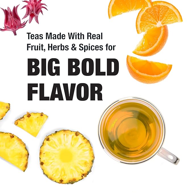 Tiesta Tea Maui Mango, Loose Leaf, Mango Pineapple Herbal Tea, Premium Non-Caffeinated Fruit Blend, Makes Hot or Iced & Brews Up to 50 Cups, 5.5 Ounce Refillable Tin - Bloomnest