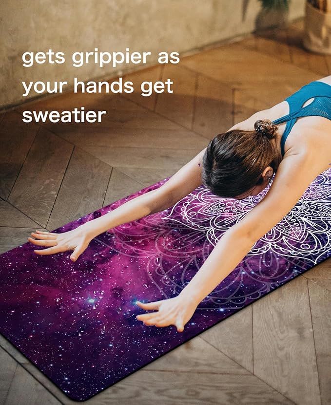 Non Slip Yoga Mat TPE Workout Mat for Men Women, Thick Workout Mat with Carrying Strap, Fitness Mats for Exercise, Yoga, Fitness, Pilates, Floor Workouts (72" x 24" x 6mm) - Bloomnest