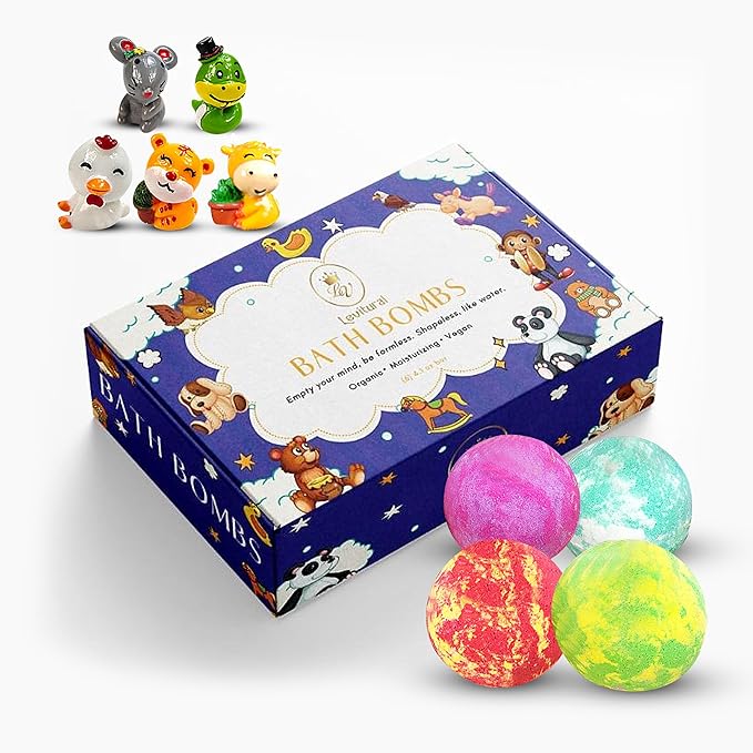 Levitural Bath Bombs – Fun & Educational Bath Time Gift Set – Fizzing Bath Bombs with Animal Toys & Figures – Safe and Exciting Gift in Multiple Package Options (Set of 12) - Bloomnest