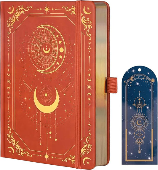 TIEFOSSI Lined Journal for Women Men, Vintage Notebooks with Bookmarks, Hardcover A5 College Ruled Notebook 316 Numbered Pages for Writing, Daily Journal for Work School, Note Taking - Bloomnest