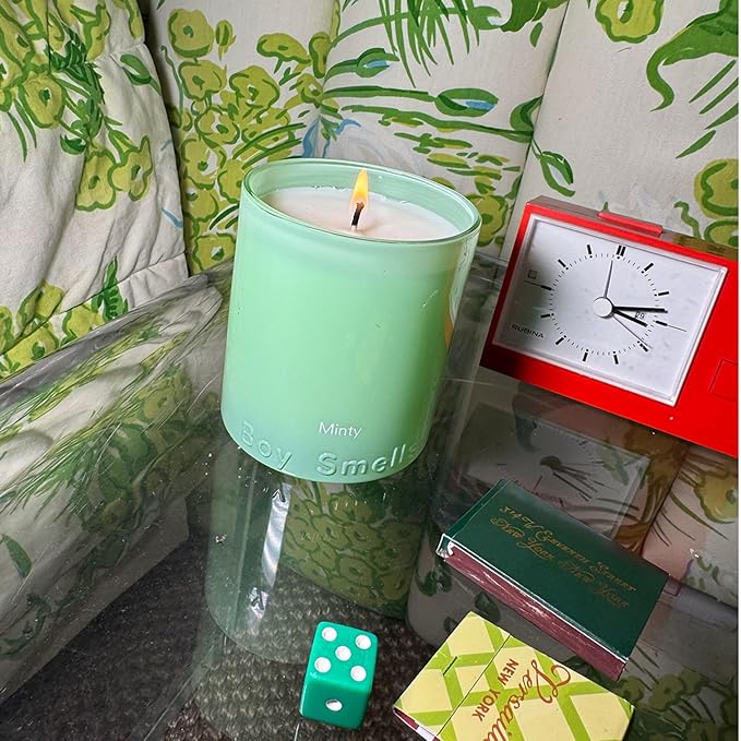 Boy Smells Mint Candle - 8.5 oz Fancy Candle with Ginger, Wild Mint, and Cedarwood- Up to 50-Hour Burn - Cotton Wick - Bloomnest