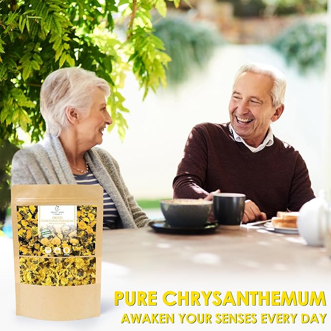 Nhat Anh Farm - Premium Dried Chrysanthemum - 3,5oz(100g) Dried Chrysanthemum Flowers - 100% Natural & Pure - Sugar/Caffeine/Gluten Free. For Making Tea - Bloomnest