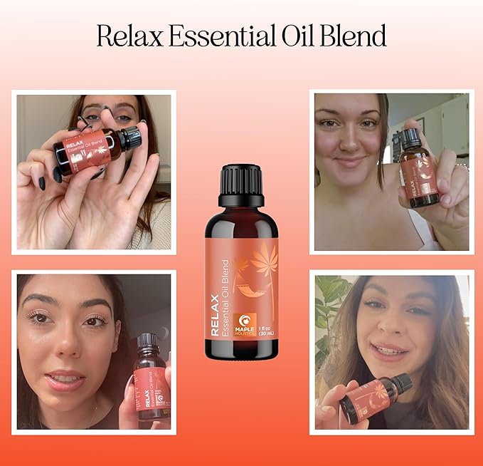 Relaxing Essential Oil Blend for Diffuser - Aromatherapy Blend of Essential Oils for Diffusers for Home and Travel Stress Support with Lavender Geranium Roman Chamomile and Ylang Ylang Diffuser Oils - Bloomnest