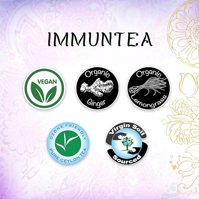 Térapy Ceylon ImmunTea Ayurvedic Tea | All Natural Herbal Ingredients | 20 Count Individually Wrapped Tea bags | Helps boost your immunity naturally - Bloomnest
