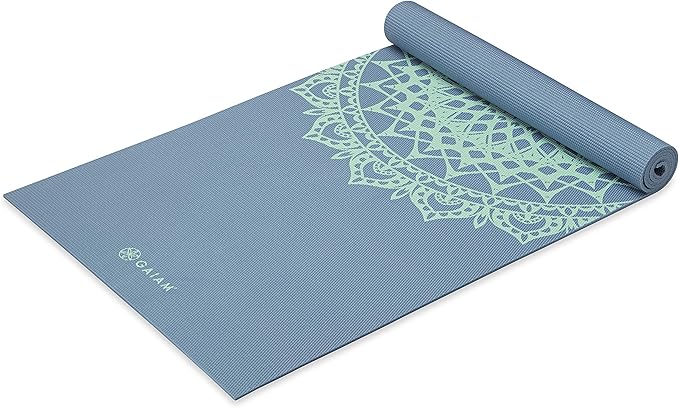 Gaiam Yoga Mat - Premium 5mm Print Thick Non Slip Exercise & Fitness Mat for All Types of Yoga, Pilates & Floor Workouts (68" x 24" x 5mm) - Bloomnest