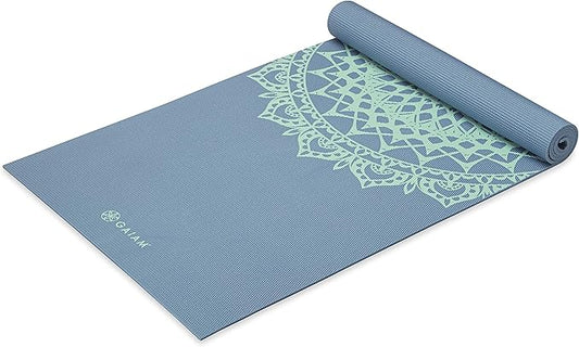 Gaiam Yoga Mat - Premium 5mm Print Thick Non Slip Exercise & Fitness Mat for All Types of Yoga, Pilates & Floor Workouts (68" x 24" x 5mm) - Bloomnest