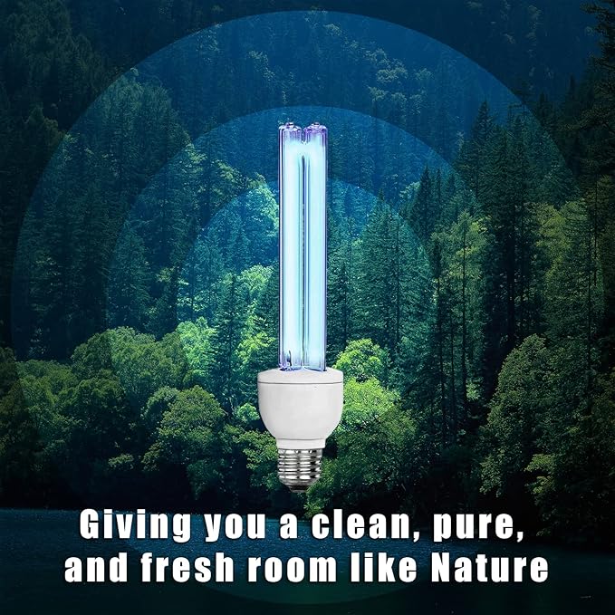 BAIMNOCM UV Light Bulb Ozone Free, UVC Lamp 25 Watt, UV Disinfection Light, 254nm Weavelength UVC lamp Ultraviolet Light Bulb, E26 Base 4 Pack - Bloomnest