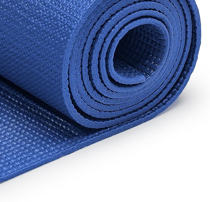 Sunny Health & Fitness Non-Slip Yoga Mat – Durable, Anti-Tear, Lightweight, Cushioned Support for Yoga, Pilates, Stretching Exercises, Meditation and Floor Workouts | Multiple Sizes & Colors - Bloomnest