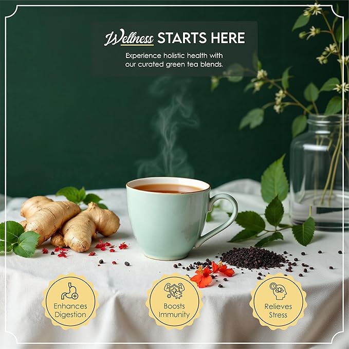 Tea Leaf & Co. Joyful 3 Pack Premium Tea Git Combo Box - Contains Sweet Hibiscus, English Breakfast Black & Turmeric Ginger Herbal Teas - Perfect for Premium Gifting (3Oz) - Bloomnest