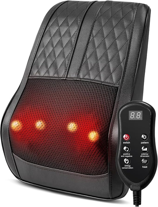Back Massager for Back Pain Deep Tissue, Shiatsu Neck and Back Massager with Heat, 3D Kneading Massage Pillow for Shoulder, Leg, Gifts for Men,Women - Bloomnest