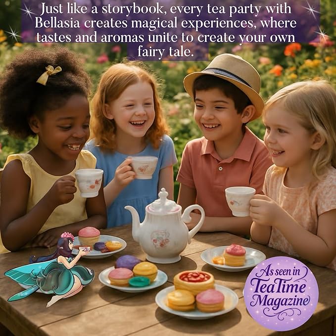 Bellasia Tea Peach Fantasy for Kids Using Real Fruit Pieces - Caffeine Free Herbal Tea Blend with Real Ingredients & Balanced Flavor- Add Loose Leaf Tea to Your Child’s Routine for A Fun & Tasty Drink - Bloomnest