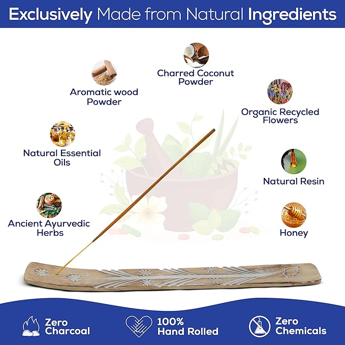 Satya Nagchampa Incense Sticks, Satya Bng (Bangalore) Insenses 15gmx12 Pack with Raajsee Incense Holder Bundle, Satya Nagchampa Natural Incense - Bloomnest