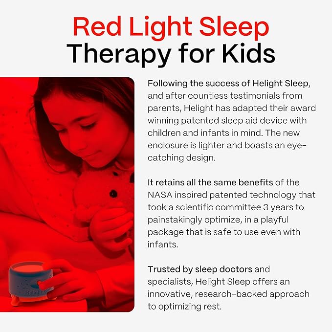 Helight Red Light Therapy Sleep Device for Kids – 630nm Pure Red Light Lamp Sleep Aid to Support Deep Relaxation – Rest Lamp Backed by Science for Babies & Kids Bedrooms - Bloomnest