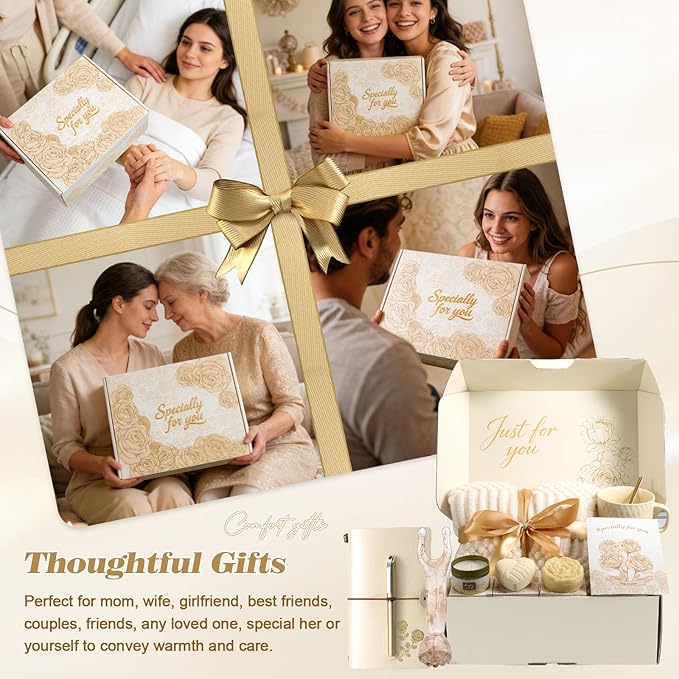 Gifts for Womens Birthday Gifts for Women Self Care Gift - Valentines Day Gifts for Her Mom Wife Daughter Sister Girlfriend Best Friend, Thinking of You Relaxation Gift Spa Gifts Baskets for Women - Bloomnest
