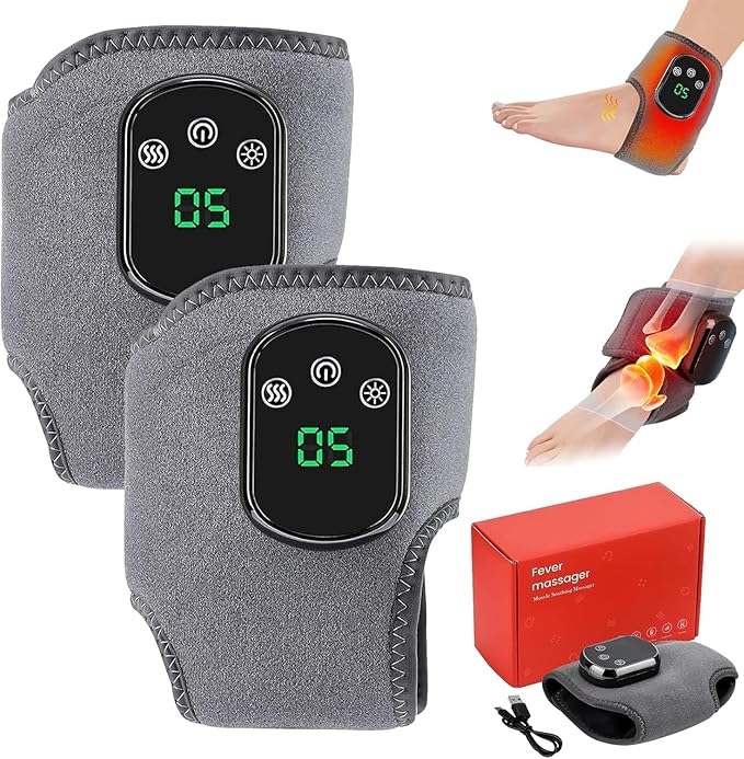 Foot Massager, Foot Triple Method Massager for Neuropathy Pain Relief - Electric Foot Massager with Heat, Compression for Plantar Fasciitis, Muscle Recovery (2 PCS) - Bloomnest