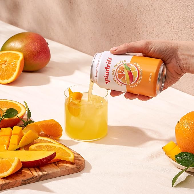Spindrift Mango Orange Sparkling Water SpindriftSparklingWater