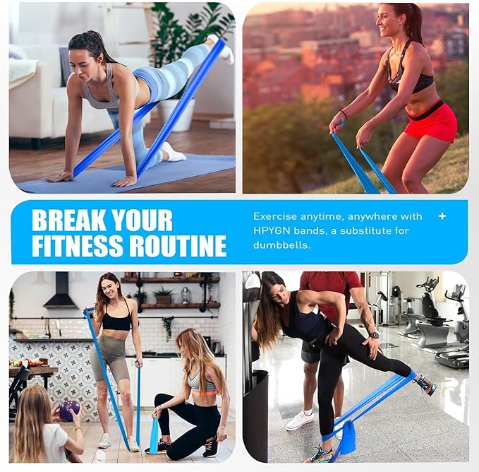 Resistance Bands, Exercise Bands, Physical Therapy Bands for Strength Training, Yoga, Pilates, Stretch Elastic Band with Different Strengths, Workout Bands for Home Gym - Bloomnest