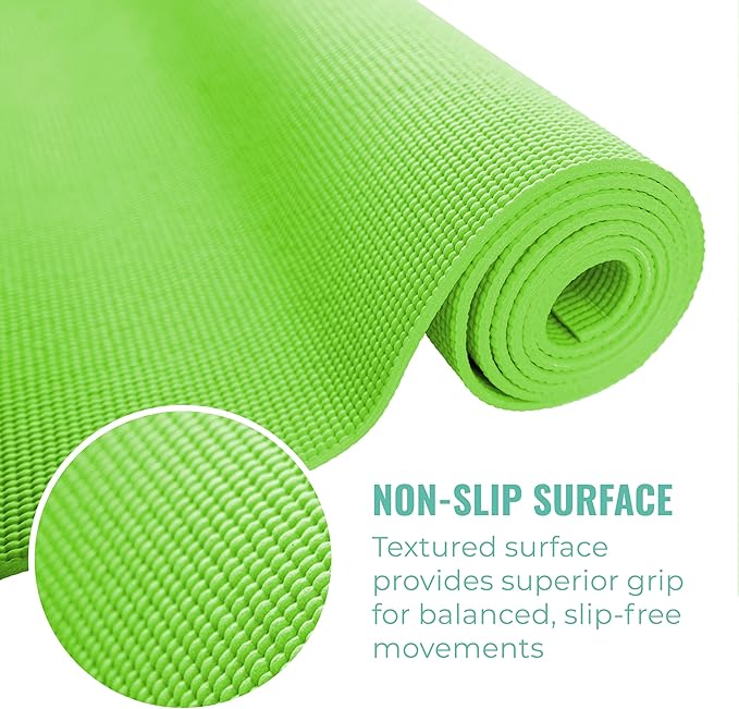 16-Pack Economy Yoga Mat, 68" x 24" x 3mm Non Slip Exercise Mat, Thick Gym Mat, Bulk Non Toxic Yoga Mats for Home Workout and Studios - Bloomnest