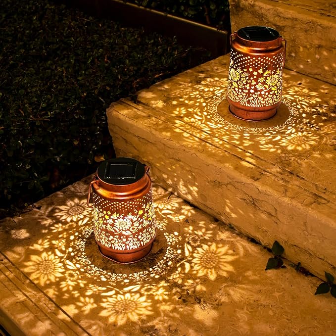 Solar Lanterns Outdoor Garden Decor,Sunflower Birthday,Retirement Gifts for Women, Mom, Grandma, Friend, Thanksgiving, Decorative Waterproof Hanging LED for Yard, Patio, Lawn, Landscape, Backyard - Bloomnest