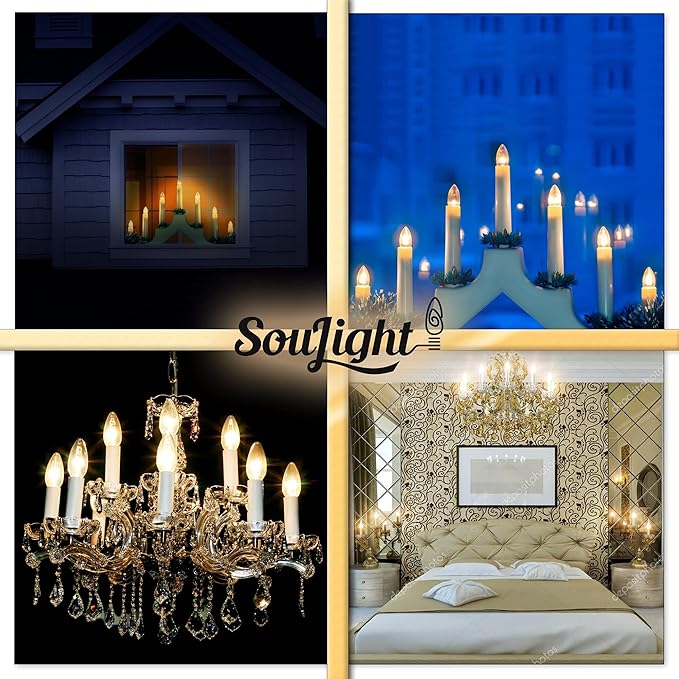 7 Watt Night Light Replacement Bulbs - 12 Pack Salt Lamps, Crystal Clear Glass,C7/7 Watt/120 V/45 Lumen,E12 Candelabra Base Incandescent Bulbs - Bloomnest