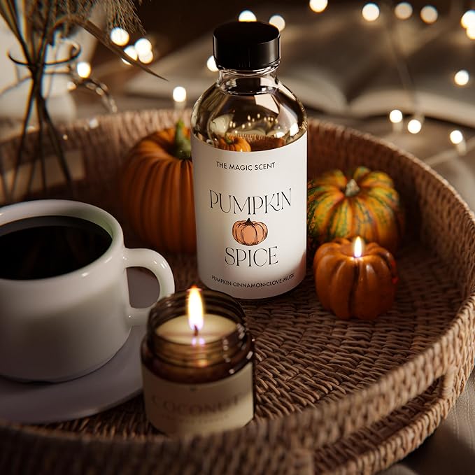 The Magic Scent Pumpkin Spice Aroma Oil - Diffuser Oil Scent - Cold-Air & Ultrasonic Diffuser - Pumpkin Essential Aromatherapy - 8.5 fl oz, 250 mL - Bloomnest