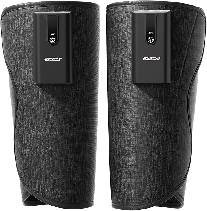 CINCOM Leg Massager with Heat and Air Compression, Cordless Calf Massager for Circulation and Pain Relief, Rechargeable Leg Compression for Edema Relief - Bloomnest