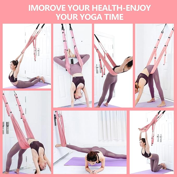 Leg Stretcher Strap, Stretching Equipment with Door Anchor Flexibility Trainer Backbend Assist for Dance Aerial Yoga Ballet Leg Stretching Exercise - Bloomnest