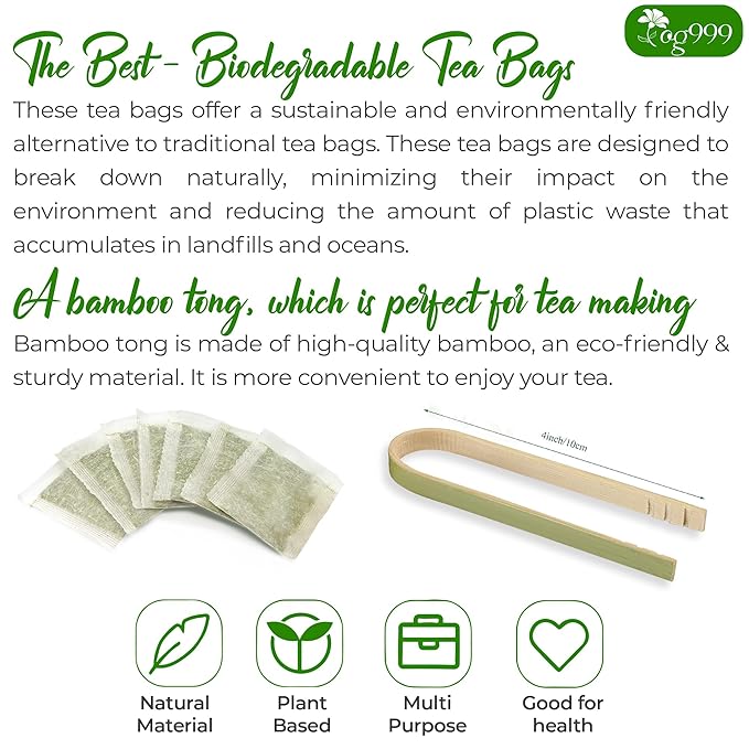 TOG999, Premium 120 Holy Basil Leaf Tea Bags, 100% Natural & Pure Holy Basil Leaves. Loose Leaf Holy Basil Herbal Tea. Holy Basil Leaf Tea. No Sugar, No Caffeine, No Gluten, Vegan. - Bloomnest