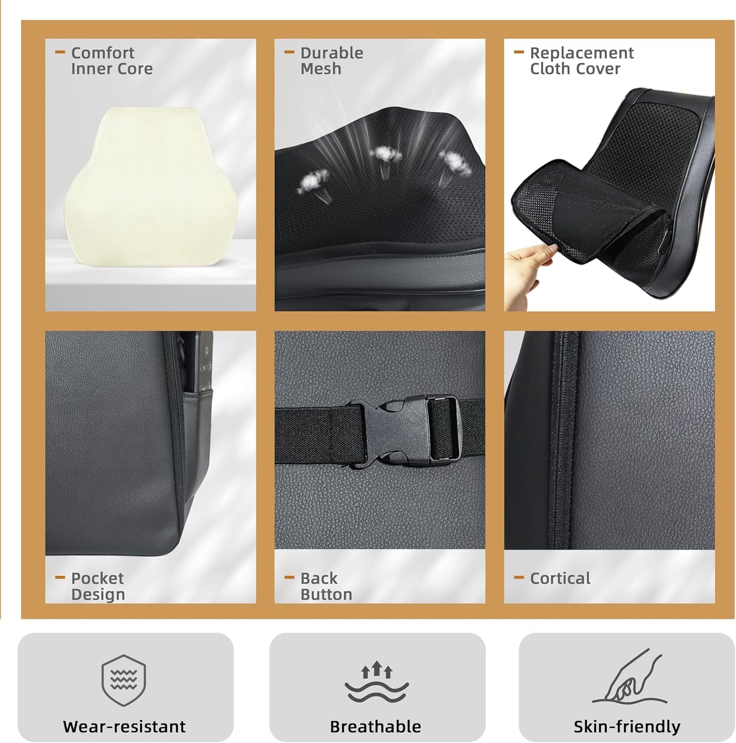 Joyset Back Massager with Heat,Neck Massager for Back Pain Deep Tissue,4D Kneading Shiatsu Lower Back Massage Pillow for Neck Shoulder Legs,Gifts for Mom,Dad,Women,Men