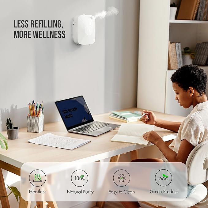 Airversa Smart Scent Air Machine with 400mL Capacity Up to 2000 sq ft Waterless Diffuser for Essential Oils for Home and Commercial Spaces, Aromatherapy Scent Diffuser for Large Rooms, White ANA - Bloomnest